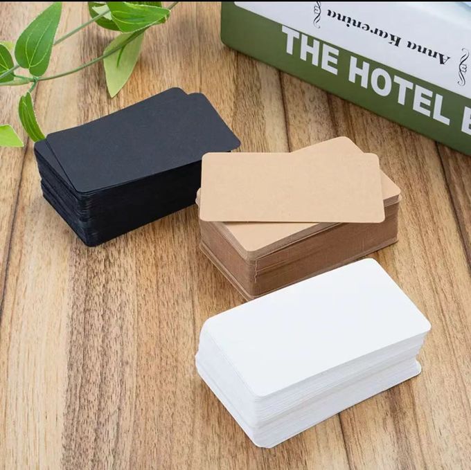 Papier blanco Kraft visitekaartjes DIY Graffiti visitekaartje Word geheugenkaart 3